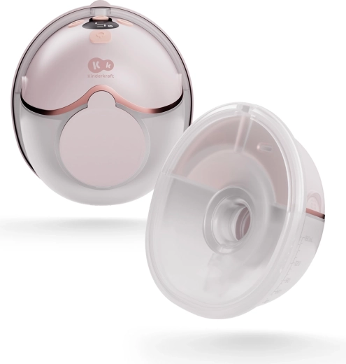 Kinderkraft Mamaflow hands-free elektrická odsávačka mateřského mléka růžová