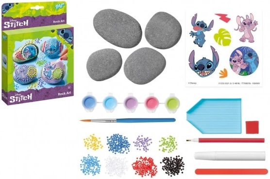kreativní sada na malování a zdobení kamenů stitch