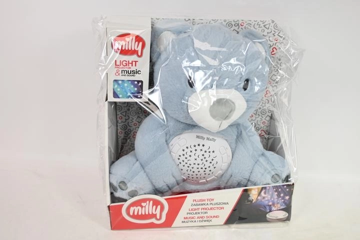 MillyBear modrý plyšový medvídek s projektorem noční oblohy