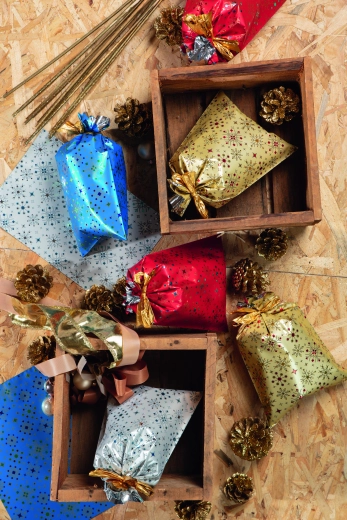 Celofanový sáček Vločka Metal 25x40 cm