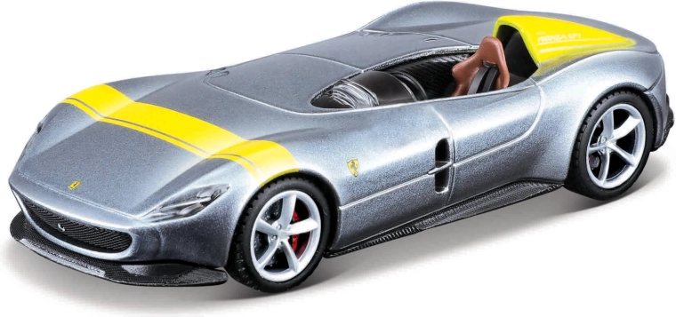 Maisto Speed Icons Ferrari Monza SP1 stříbrno-žlutá 1:64