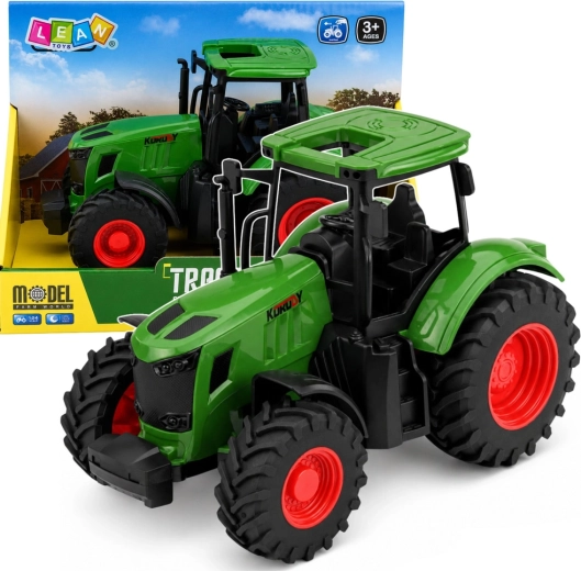 Farmářský traktor 1:24 s gumovými koly zelený