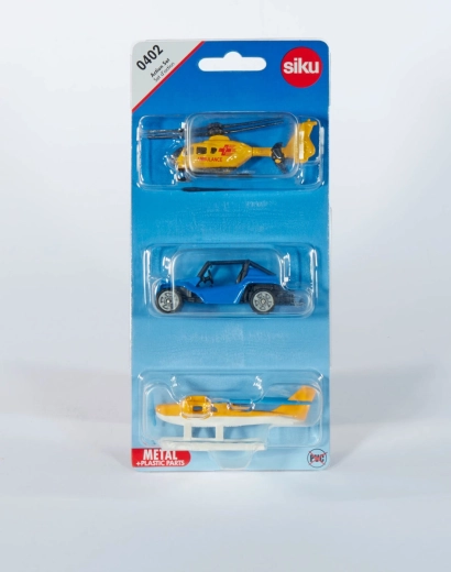 SIKU akční set bugyna, helikoptéra a hydroplán