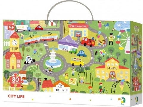 Puzzle Hledání předmětů – město, 80 dílků