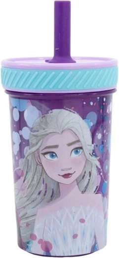 Stor bezpečný dětský kelímek s brčkem Disney Frozen 370 ml