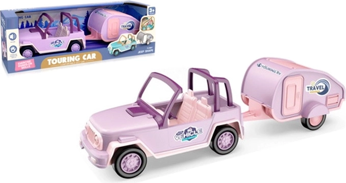Doplňky pro panenky – auto s přívěsem