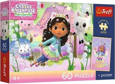 Trefl Premium plus kids dětské puzzle Gábi a kočičí dobrodružství 60 dílků