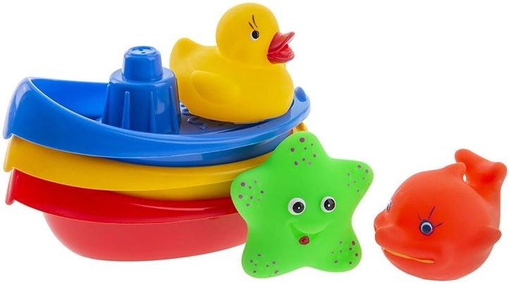 Lodičky se zvířátky do koupele, sada 6 ks