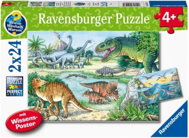 Puzzle Svět dinosaurů 2x24 dílků od Ravensburger