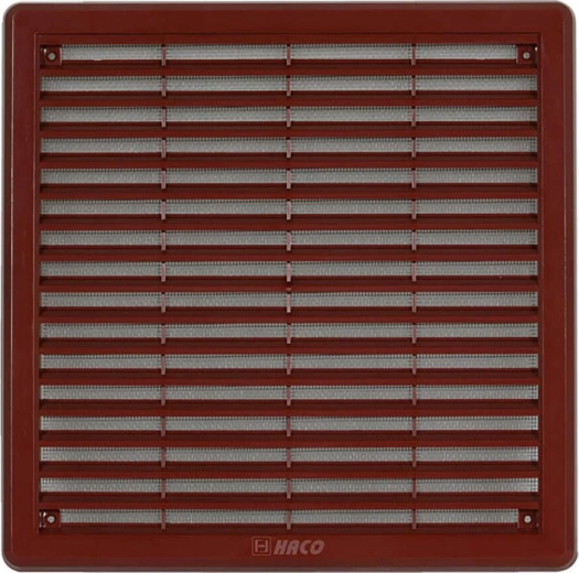 Větrací mřížka se síťovinou 250 × 250 mm hnědá