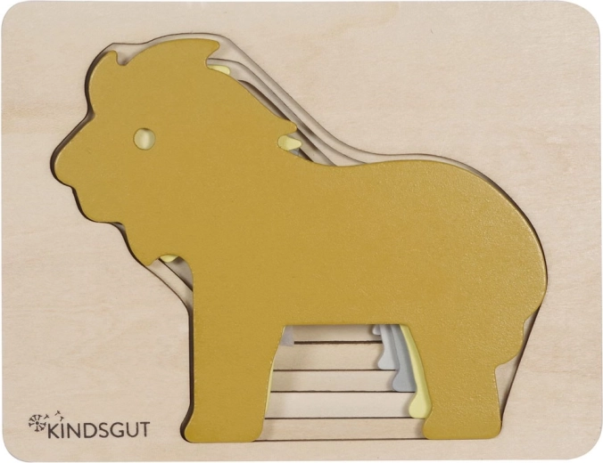 Kindsgut dřevěné puzzle lev - 1 kus