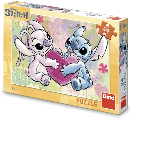 Dino puzzle Stitch Love Story, 24 dílků