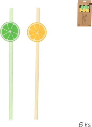Brčka LIMEPOP opakovaně použitelná, sada 6 ks mix
