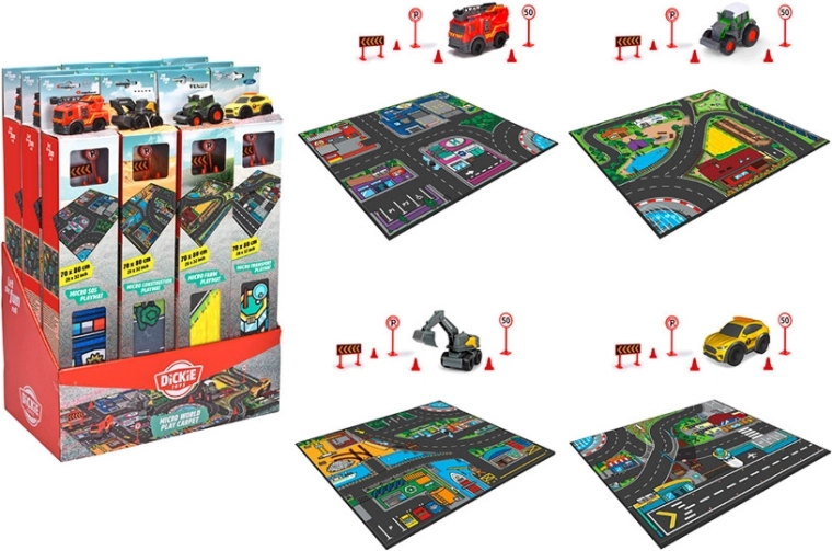 Hrací město – koberec s autíčkem DICKIE TOYS 70 × 80 cm