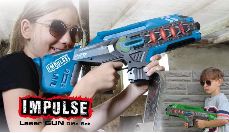 Impulse sada laserových zbraní (modrá/zelená)
