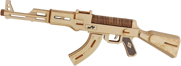 Dřevěné 3D puzzle – samopal AK‑47