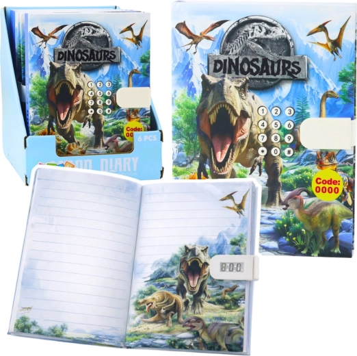 Památník s kódem dinosauři s melodií a barevnými stránkami