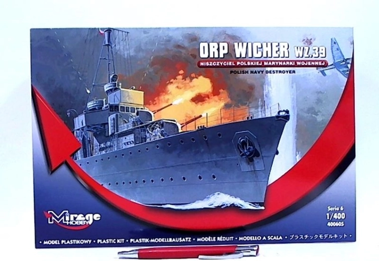Mirage plastikový model torpédoborce ORP Wicher w.z.39 1:400