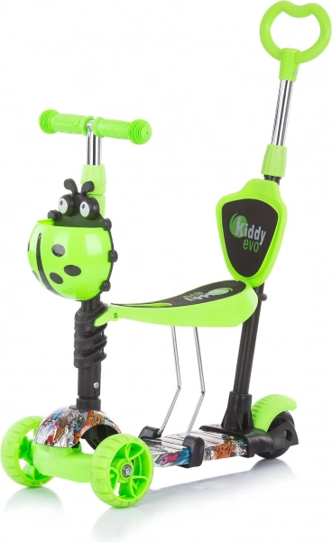 Koloběžka s vodicí tyčí Kiddy Evo 3v1 – Green