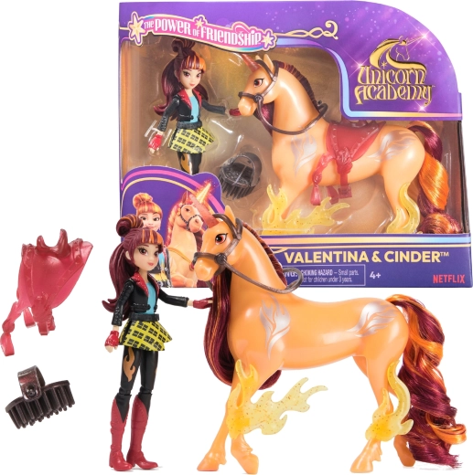 Unicorn Academy sada figurek Valentina a Cinder s doplňky