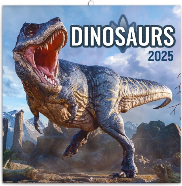 Poznámkový kalendář Dinosauři 2025 30 × 30 cm
