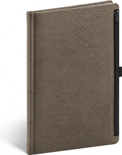 Notes Hardy hnědý, linkovaný, 13 × 21 cm