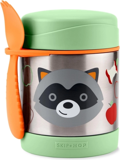 Skip Hop Zoo termoska na jídlo se lžičko-vidličkou mýval 325 ml