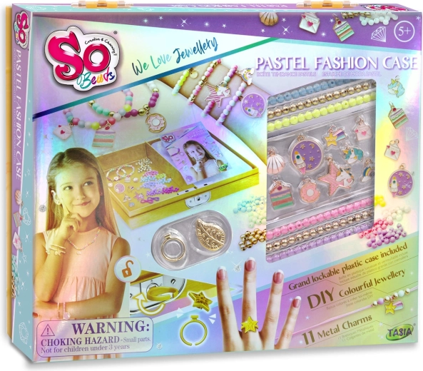 Tasia sada na výrobu šperků s kovovými přívěsky