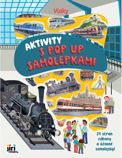 Aktivity s pop-up samolepkami vlaky