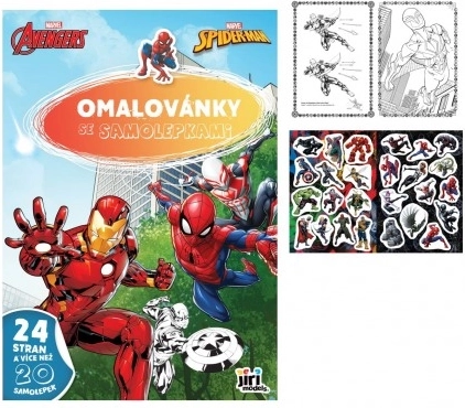 Omalovánky se samolepkami A4 Marvel 21 × 30 cm