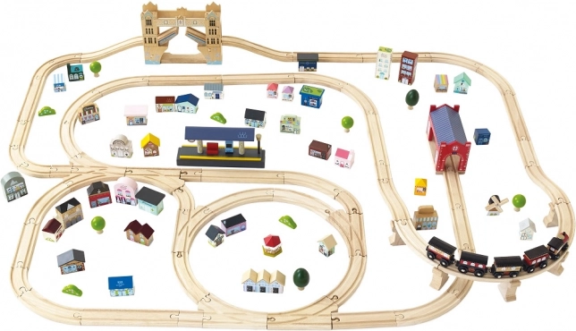 Le Toy Van dřevěná vláčkodráha City s londýnským mostem