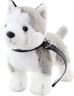 plyšový husky s vodítkem 25 cm eco-friendly