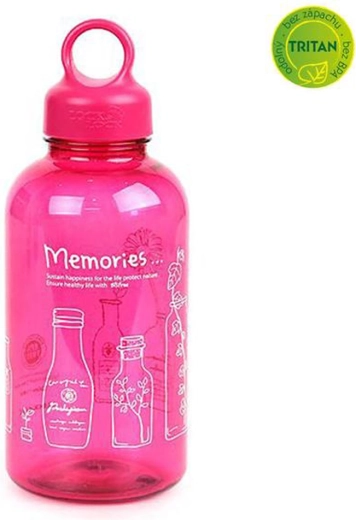 Plastová láhev na vodu Bisfree Loop 530 ml růžová