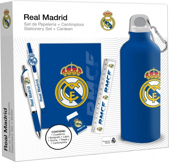Dárková sada REAL MADRID – láhev 650 ml, poznámkový blok a propiska