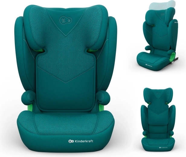 Kinderkraft autosedačka Junior fix 2 plus i-Size 100–150 cm green