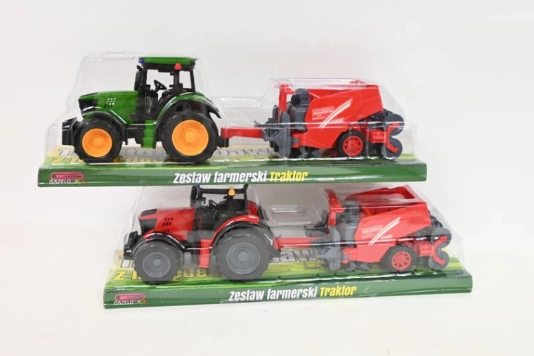 Traktor se zemědělským strojem