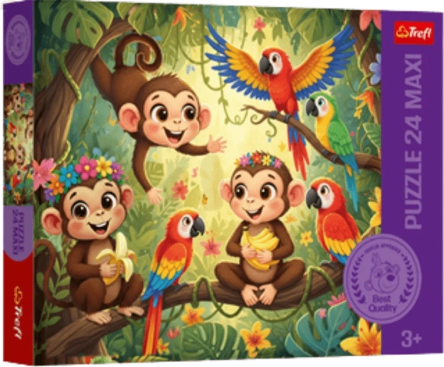 Trefl puzzle Opičky a přátelé maxi 24 dílků