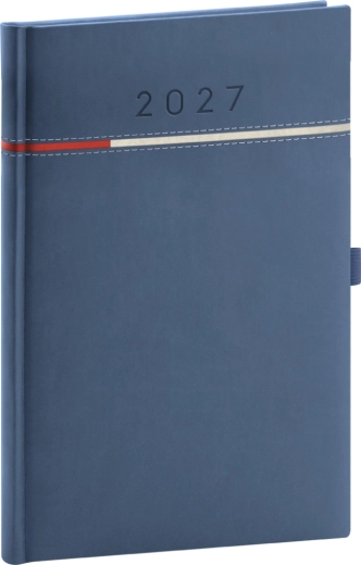 Notique týdenní diář Tomy 2027 modro-červený 15 × 21 cm