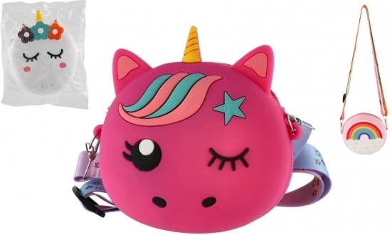 Dětská silikonová peněženka s šňůrkou - různé barvy