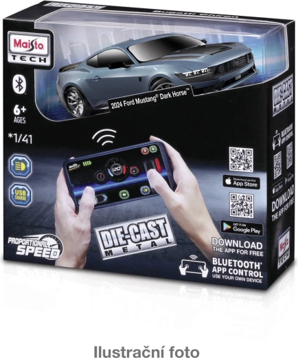 Maisto RC kovový model 1:41 s Bluetooth ovládáním a světly