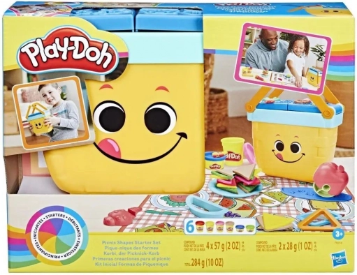Play-Doh Starters piknik a učení tvarů – kreativní sada s košem