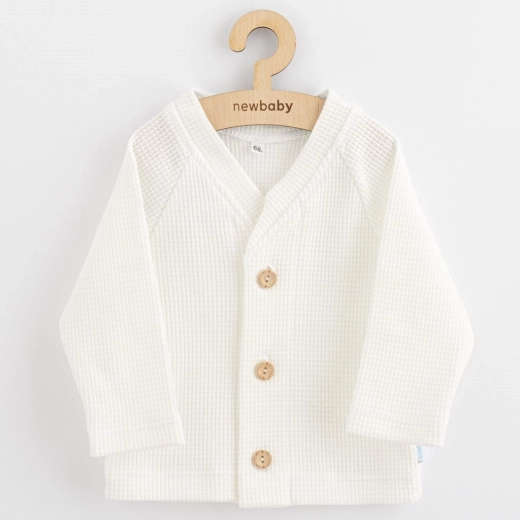 Kojenecký kabátek na knoflíky new baby luxury clothing oliver bílý 86 (12–18 m)