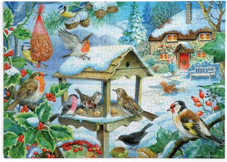 House of Puzzles Puzzle Ptáčci v krmítku 250 velkých dílků