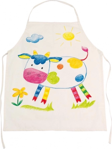 Dětská zástěra z bavlny k vymalování