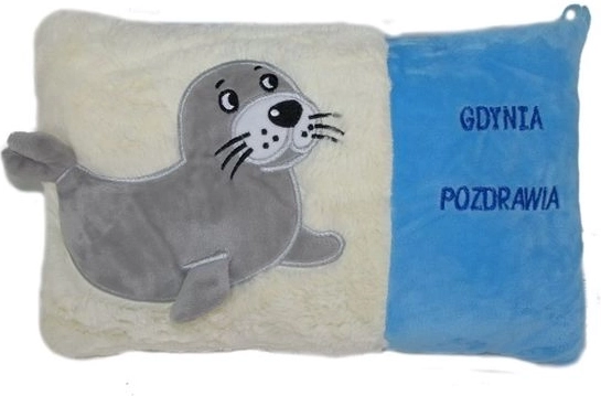 Plyšový polštářek foka „Gdyně zdraví“