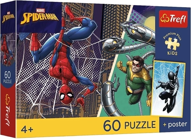 Puzzle Premium Plus kids marvel: superhrdinský den 60 dílků