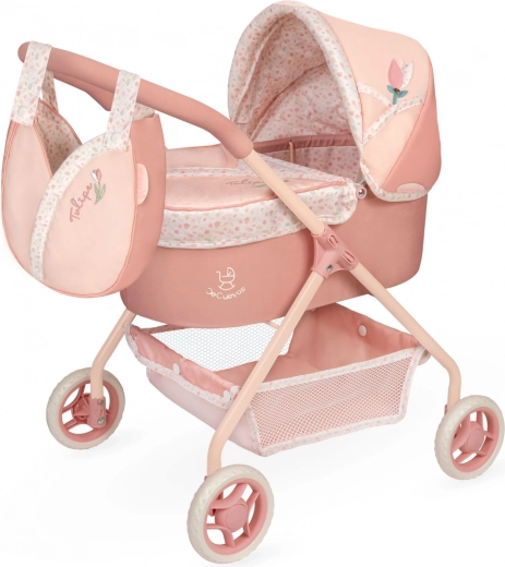 DeCuevas Tulipe můj první kočárek pro panenky s taškou 56 cm
