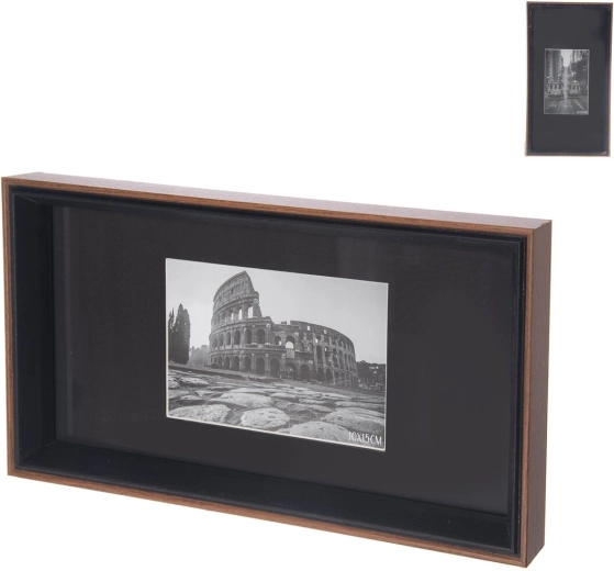Dřevěný fotorámeček hnědý 32 × 3 × 17 cm (2 varianty)