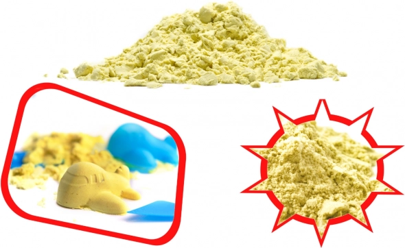 Magický kinetický písek pro děti 1 kg – Žlutý
