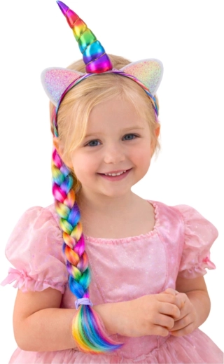 Vícebarevné vlasy pro pletení copánků